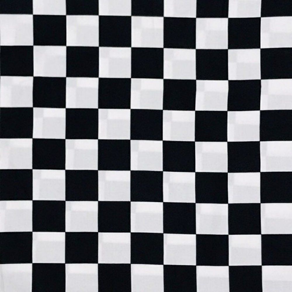 Chess Board Print Cotton Fabric